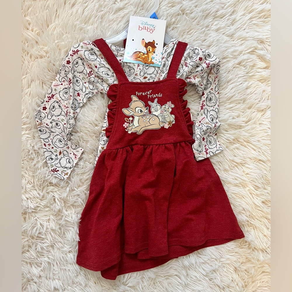 2 jumpers with matching shirts, size 24 months